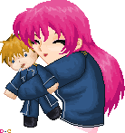 Mia with a Jean Havoc plushie (FMA)