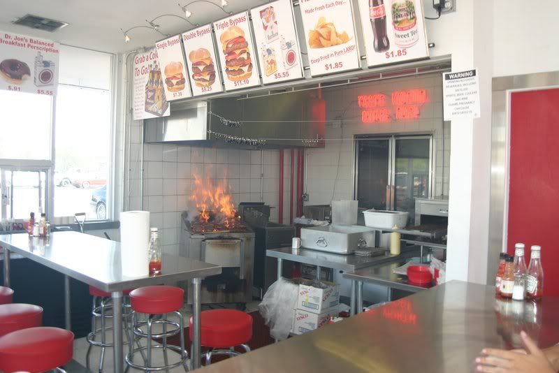 heart attack grill menu. Menu (outside):