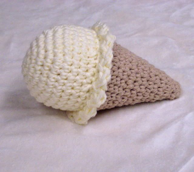 Amigurumi Crochet Ice Cream Cone Play Food