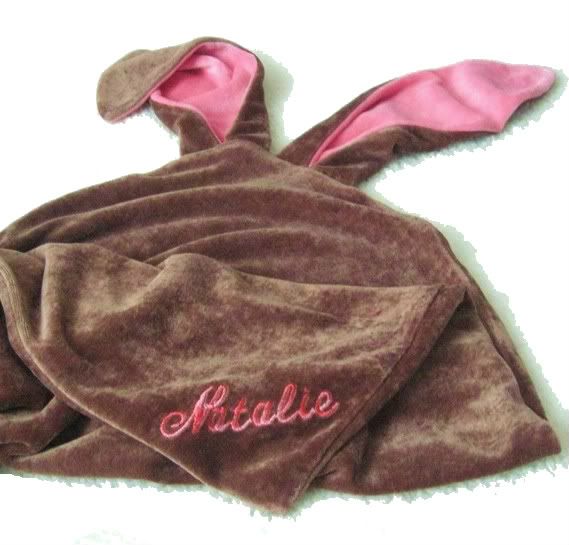 Alskar Baby OBV *BIG* Bunny Blanket with Free Embroidery