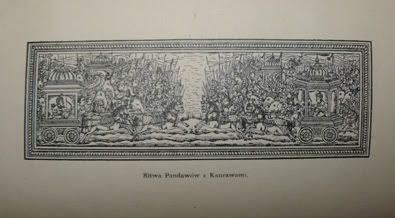 ilustracja: bitwa Pandawów z Kaurawami