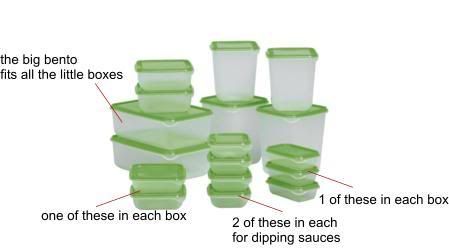 my bento boxes from ikea