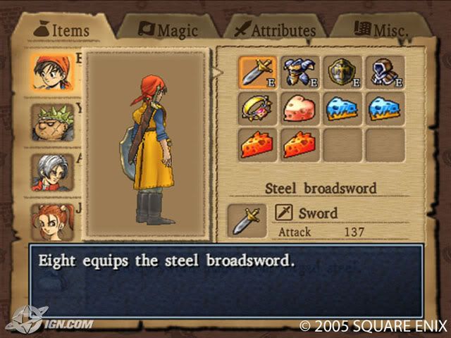 Dragon quest viii alchemy recipes