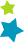 green blue star icon