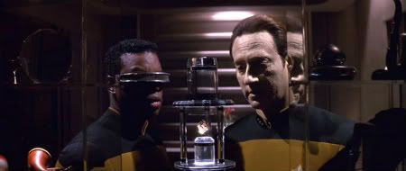 DATA and Jordy look at the emotion chip