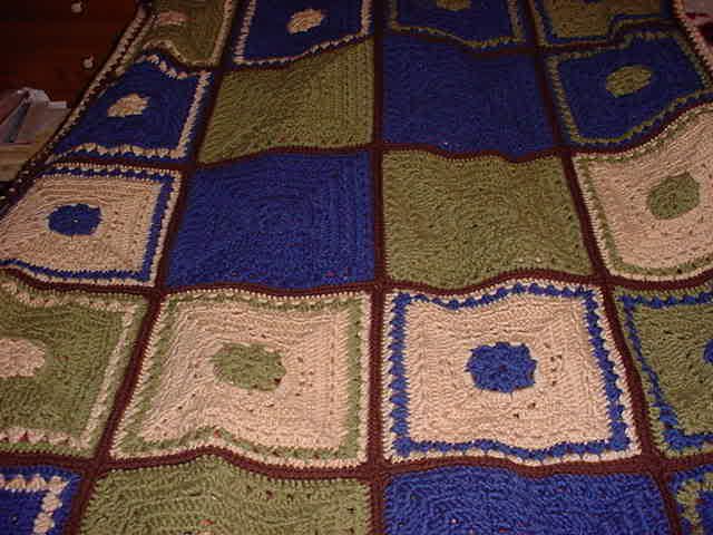 Vanna's Choice 12 inch Square Afghan.