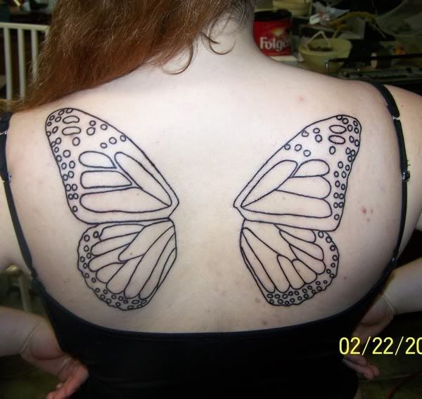 And that's only the outline hehe I finally settled on a monarch butterfly