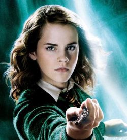 image of Hermione Granger wielding her wand