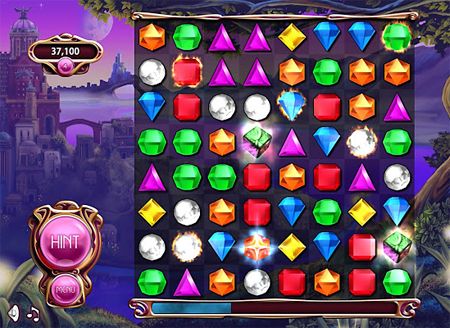 image of the video game Bejeweled
