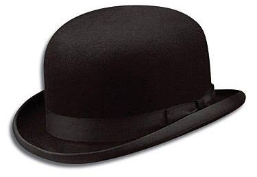image of a black bowler hat