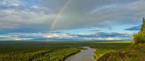 image of a rainbow over the Copper River