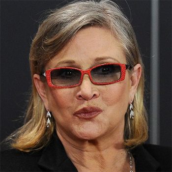 image of actress Carrie Fisher, age 59