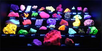image of fluorescent minerals
