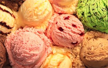 image of a collection of scoops of delicious-looking ice cream