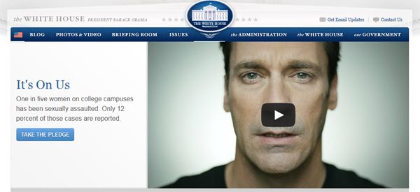 screen cap of White House website featuring PSA