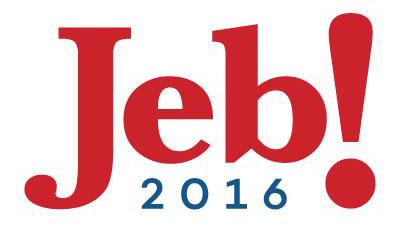 image of Jeb's presidential logo, reading 'JEB! 2016'