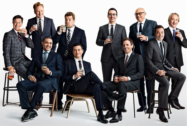 image of the current crop of late night TV hosts