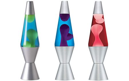 image of three colorful lava lamps
