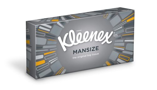 image of a box of Kleenex's 'Mansize Tissues'