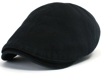 image of a black newsboy cap