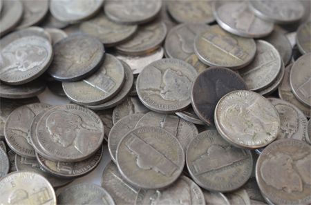 image of a pile of US nickels