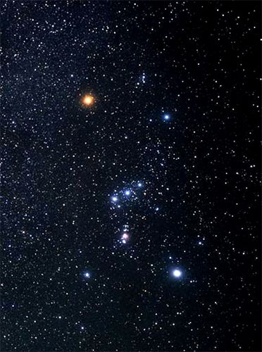 image of the constellation Orion in the night sky