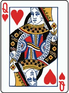 image of a Queen of Hearts from a deck of cards