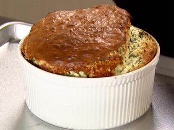 image of a spinach soufflé