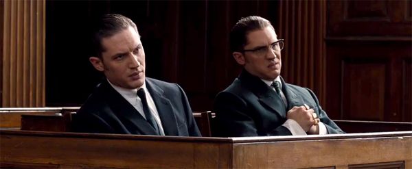 image of Tom Hardy without glasses and Tom Hardy with glasses sitting in a courtroom