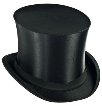 image of a black top hat