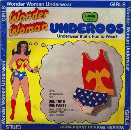 image of a vintage package of Wonder Woman Underoos