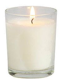 image of a white votive candle