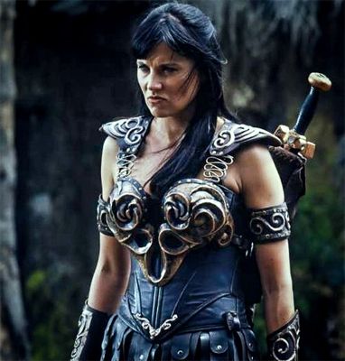 image of actress Lucy Lawless as Xena: Warrior Princess, from the TV series of the same name