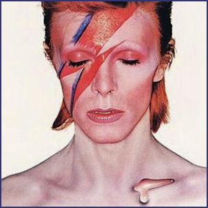 image of David Bowie in character as Ziggy Stardust