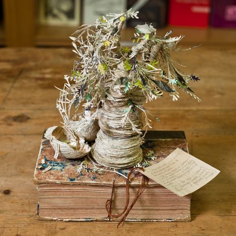 image of a little tree, sculpted from paper