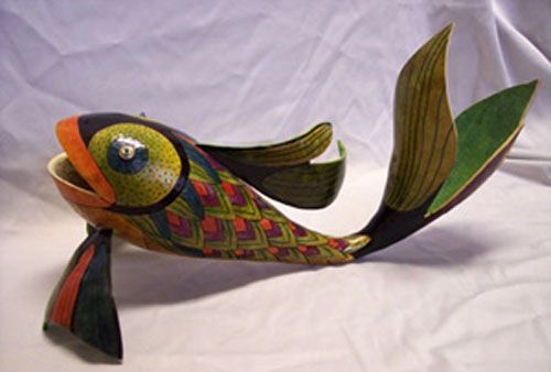 image of a gourd carved into a fish