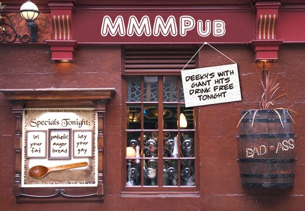 image of a pub photoshopped to be named 'MMMPub'
