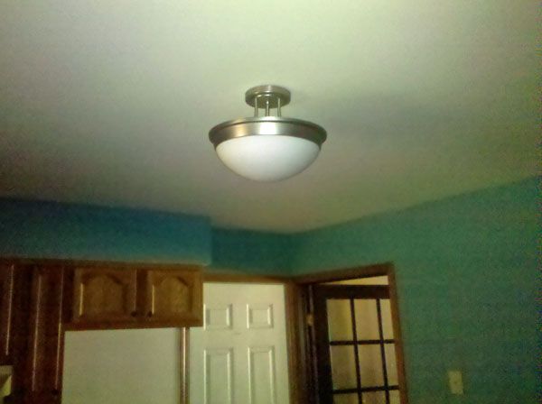 image of new kitchen light fixture