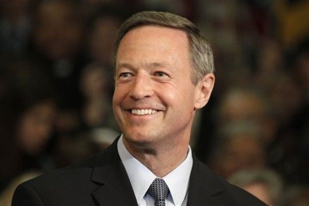 image of Democratic Governor of Maryland Martin O'Malley grinning broadly in front of a crowd of people