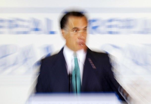 super blurry picture of Mitt Romney