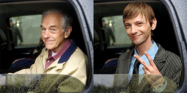 comparative image of Ron Paul and actor DJ Qualls