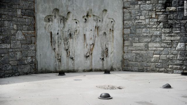 the empty place where the Joe Paterno statue used to stand at Penn State