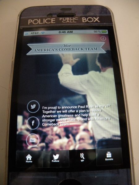 image of Kate's phone showing announcement