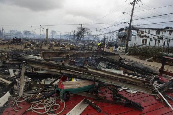 image of debris in the wake of the storm