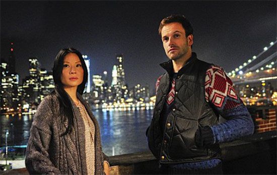 image of Lucy Liu as Watson and Jonny Lee Miller as Holmes in the new TV series Elementary