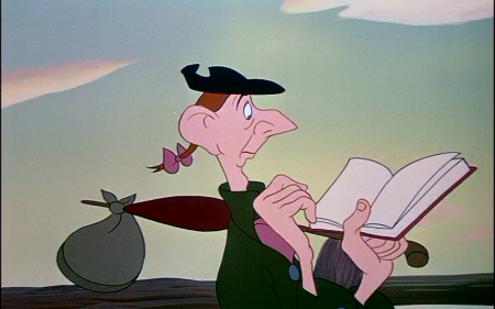 screen cap of an animated Ichabod Crane