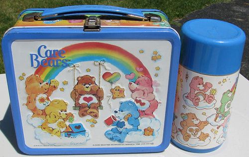 image of a Care Bears lunchbox and thermos