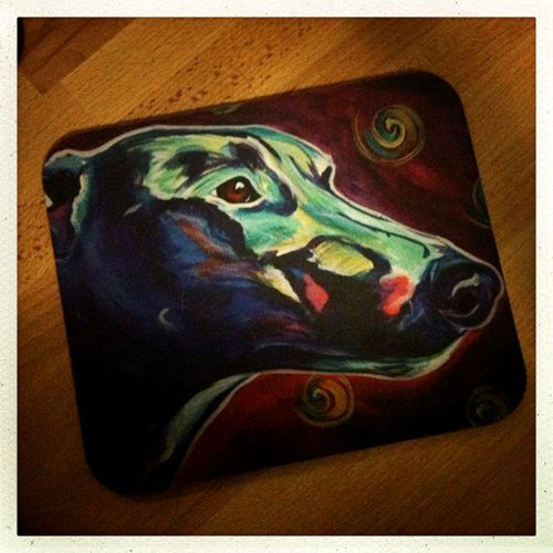 image of a greyhound mouse pad