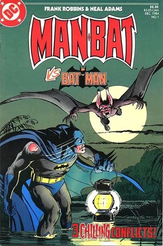 image of the cover of a comic book titled: 'Man-Bat vs Batman'