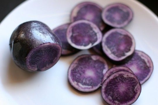 image of purple potatoes